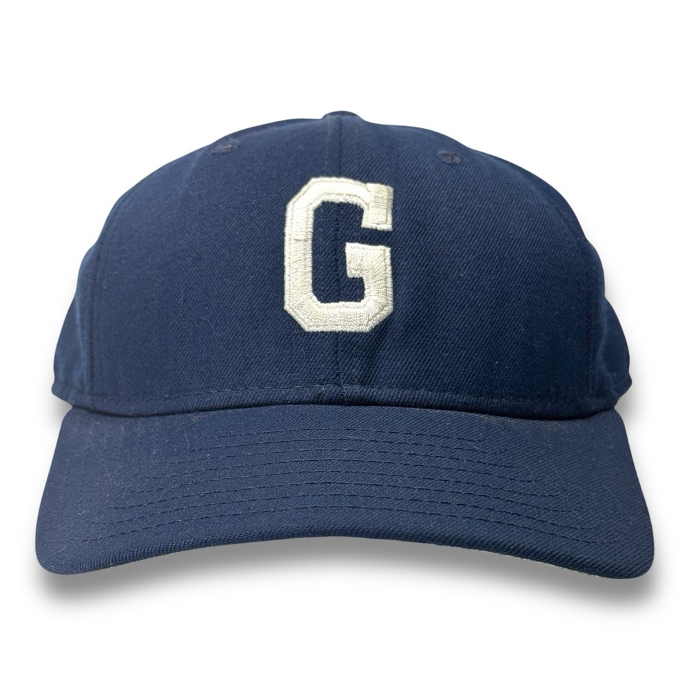 Georgetown Letter G Snapback Hat Blue Delong USA Adjustable Medium Vintage 90s